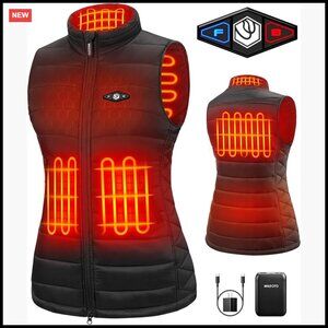 Heated Vest Rechargeable Battery Pack Adjustable Heat Outdoor Cycling Work